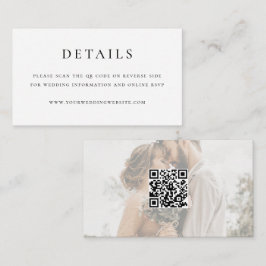 Modern Elegant QR Code Wedding Mini Begleitkarte