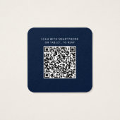 Modern Elegant QR Code Wedding RSVP Card (Rückseite)