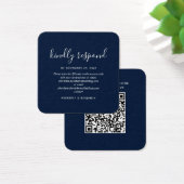 Modern Elegant QR Code Wedding RSVP Card (Schreibtisch)