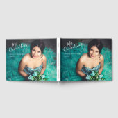 Modern Elegant Quinceanera 15th Birthday 2 Photo Gästebuch (Voll)