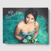 Modern Elegant Quinceanera 15th Birthday 2 Photo Gästebuch (Rückseite)