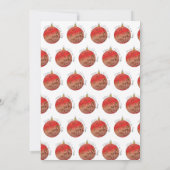 Modern Elegant Red Christmas Doodle Ornament  Einladung (Rückseite)