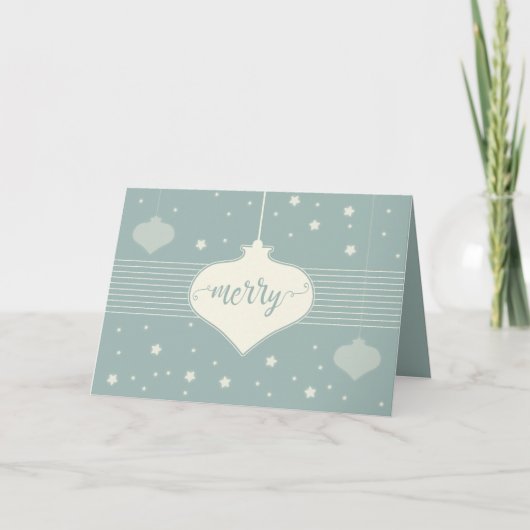 Modern & elegant Retro Frohe Weihnachtskarte Feiertagskarte (Vorderseite)