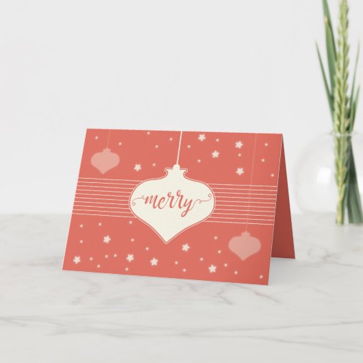 Modern & elegant Retro Frohe Weihnachtskarte Feiertagskarte (Vorderseite)