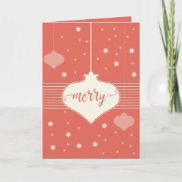 Modern & Elegant Retro Merry Christmas card Feiertagskarte