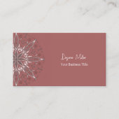 Modern Elegant Rosa Bohemisch Mandala Yoga Visitenkarte (Vorderseite)