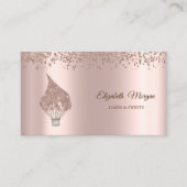 Modern Elegant Rose Gold Diamonds Glitter Whisk Visitenkarte (Vorderseite)