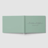 Modern Elegant Sage Green Personalize Wedding Gästebuch (Voll)