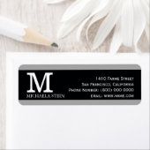 modern & elegant, schwarz & weiß, mit Monogramm (Insitu)