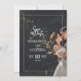 Modern Elegant Script Custom Photo Wedding  Einladung
