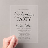 Modern Elegant Script Graduation Party Acryleinladungen (Insitu (Handheld))
