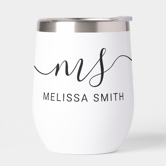 Modern Elegant Script Initial Monogram (Links)