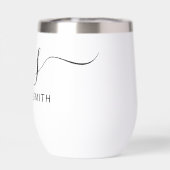 Modern Elegant Script Initial Monogram (Rückseite)