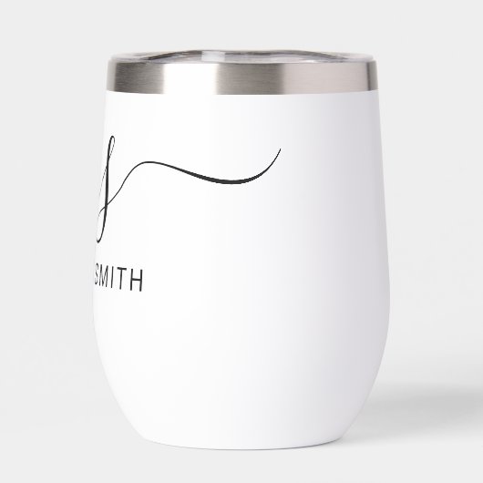 Modern Elegant Script Initial Monogram (Rückseite)