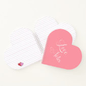 Modern Elegant Script Personalized Pink Love Notes Notizblock (Innenseite)