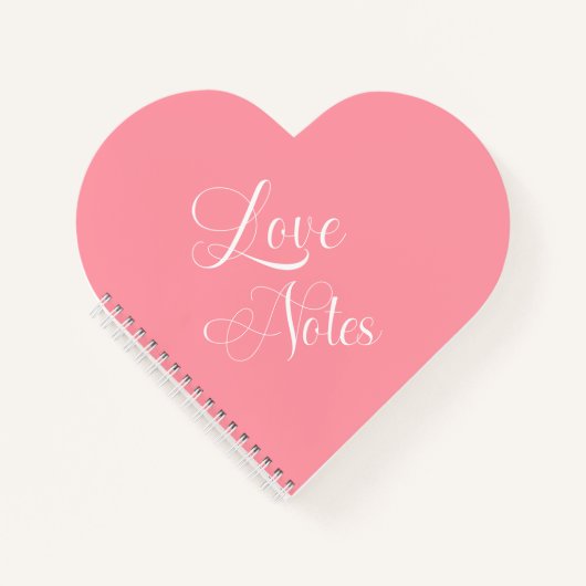 Modern Elegant Script Personalized Pink Love Notes Notizblock (Vorderseite)