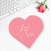 Modern Elegant Script Personalized Pink Love Notes Notizblock