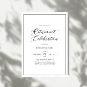 Modern Elegant Script Retirement Celebration Einladung