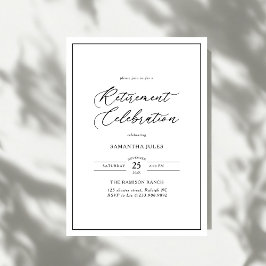 Modern Elegant Script Retirement Celebration Einladung