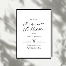 Modern Elegant Script Retirement Celebration Einladung