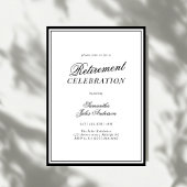 Modern Elegant Script Retirement Celebration Einladung