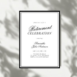 Modern Elegant Script Retirement Celebration Einladung