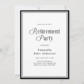 Modern Elegant Script Retirement Party  Einladung (Vorderseite)