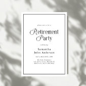 Modern Elegant Script Retirement Party  Einladung