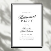 Modern Elegant Script Retirement Party  Einladung
