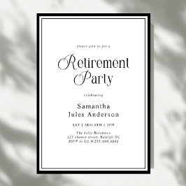 Modern Elegant Script Retirement Party  Einladung