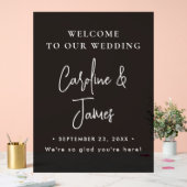 Modern Elegant Script Wedding Welcome Acrylic Sig Acrylschild (Hochzeit)