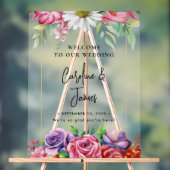 Modern Elegant Script Wedding Welcome  Acrylic Sig Acrylschild (Neutral)