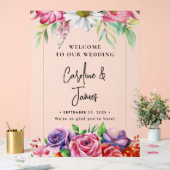 Modern Elegant Script Wedding Welcome  Acrylic Sig Acrylschild (Hochzeit)