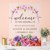 Modern Elegant Script Wedding Welcome  Acrylschild (Hochzeit)
