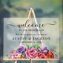 Modern Elegant Script Wedding Welcome Acrylschild