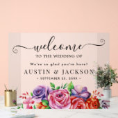 Modern Elegant Script Wedding Welcome Acrylschild (Hochzeit)