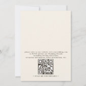 Modern Elegant Shell Beach Ocean QR Code Wedding Einladung (Rückseite)
