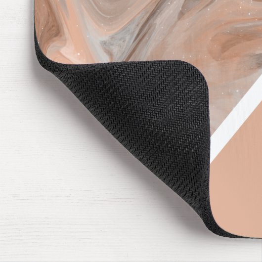 Modern Elegant Simple Brown Abstract Mousepad (Ecke)