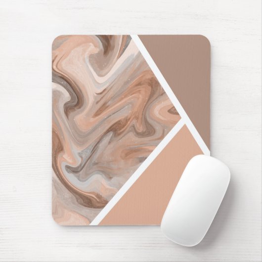Modern Elegant Simple Brown Abstract Mousepad (Mit Mouse)