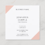 Modern Elegant Simple Design Template Luxury Quadratische Visitenkarte (Rückseite)