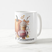 Modern elegant  simple Halloween  pumpkin  Kaffeetasse (VorderseiteRechts)