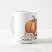 Modern elegant simple Halloween pumpkin Kaffeetasse (Vorderseite Links)