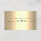 Modern Elegant Simple Lotus Gold Metallic Visitenkarte (Rückseite)