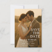 Modern Elegant Simple Photo Wedding Save The Date (Vorderseite)