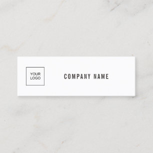 Modern Elegant Simple Plain Add Your Logo Company Mini Visitenkarte