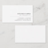 Modern Elegant Simple Professional Template Custom Visitenkarte (Vorne/Hinten)