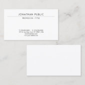 Modern Elegant Simple Professional Template Trendy Visitenkarte (Vorne/Hinten)