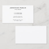 Modern Elegant Simple Template Create Your Own Visitenkarte (Vorne/Hinten)