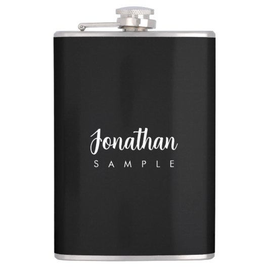 Modern Elegant Simple Template Typografy Name Flachmann (Vorderseite)