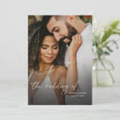 Modern Elegant Simple Vertical 2 Photos Wedding Einladung